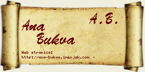 Ana Bukva vizit kartica